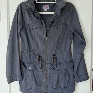 Mossimo Supply Co. Women's Charcoal Utility Hooded Jacket